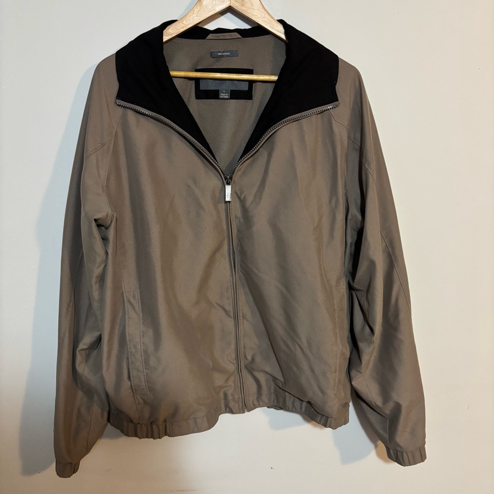 Perry Ellis Tan Mesh Lined Jacket| Mens Sz L